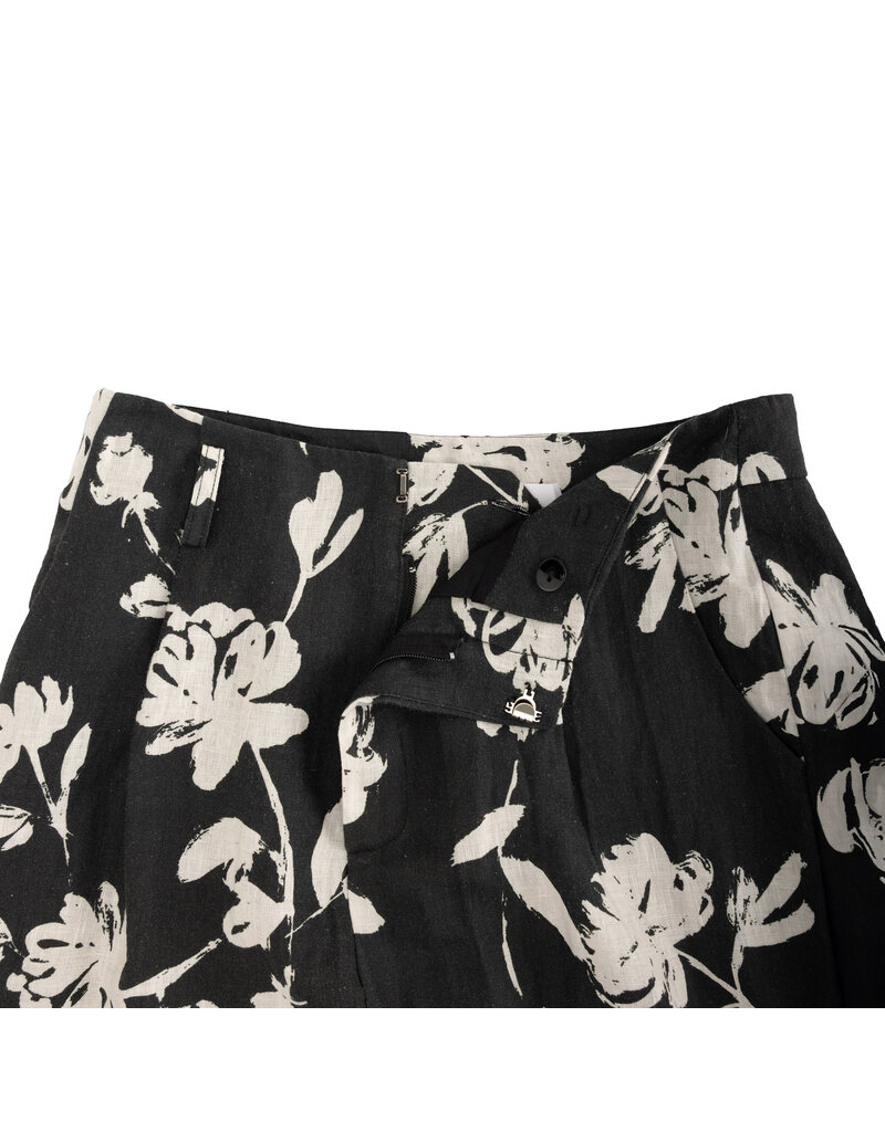 Luna Clothing Floral Print Linen Pant
