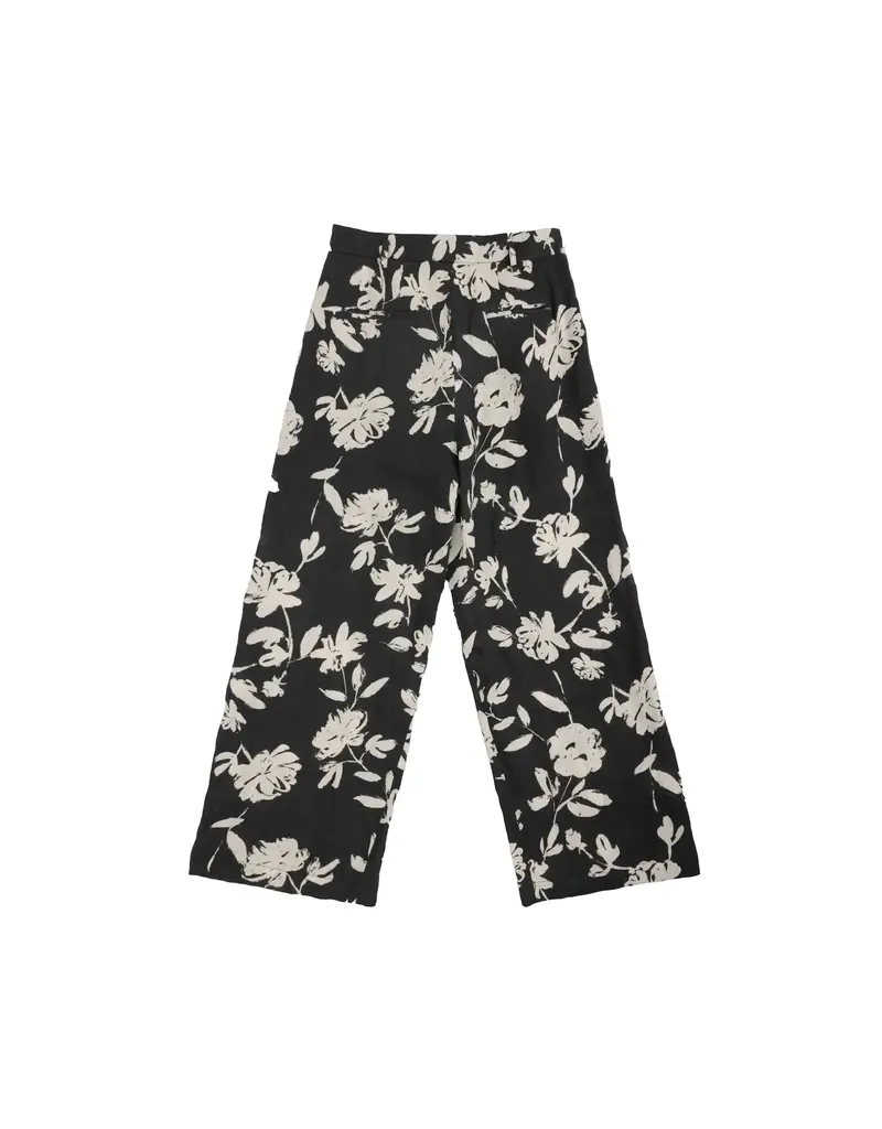 Luna Clothing Floral Print Linen Pant