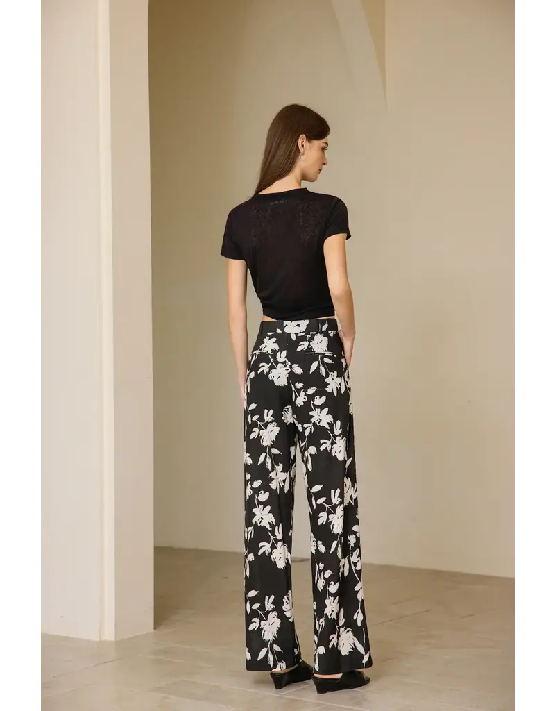 Luna Clothing Floral Print Linen Pant