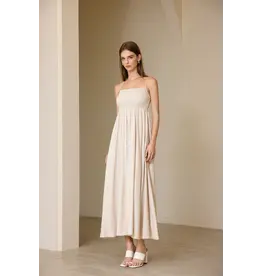 Luna Clothing Linen Dress in Natural