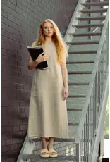 Luna Clothing Linen Sleeveless Dress in Natural