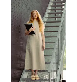 Luna Clothing Linen Sleeveless Dress in Natural