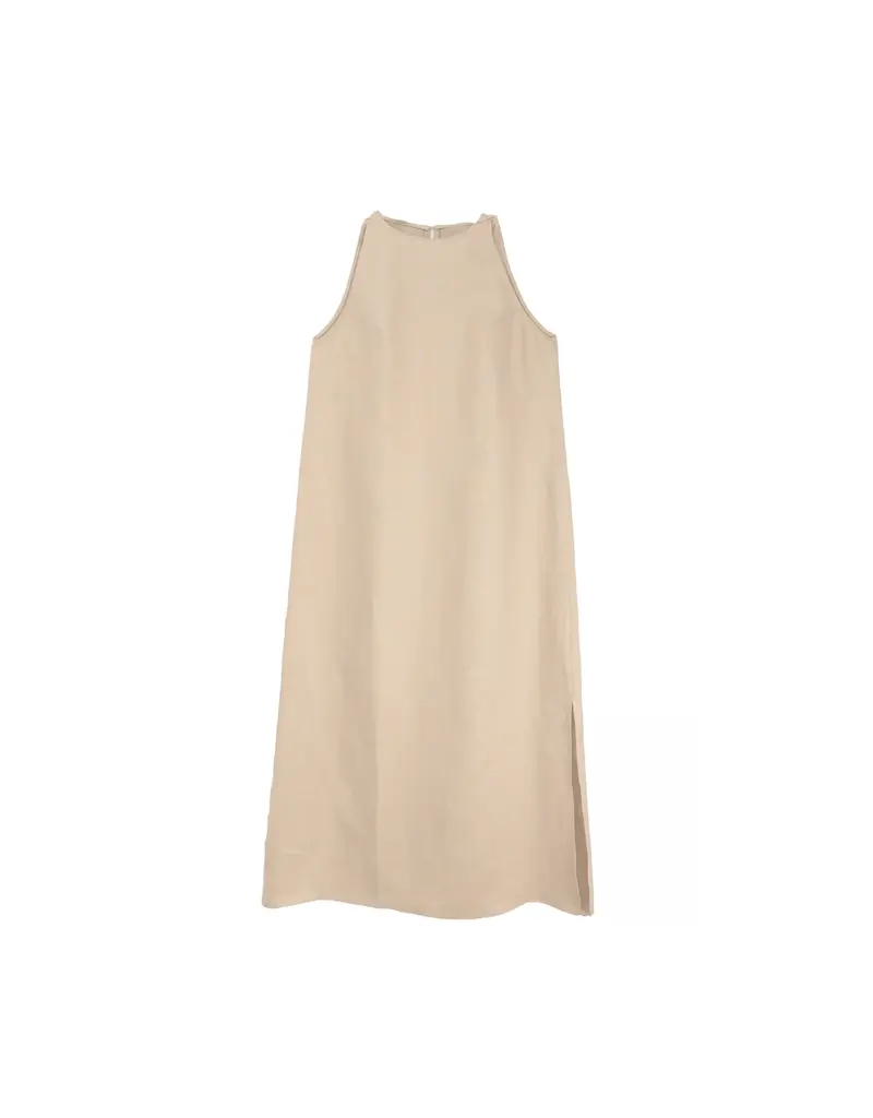 Luna Clothing Linen Sleeveless Dress in Natural
