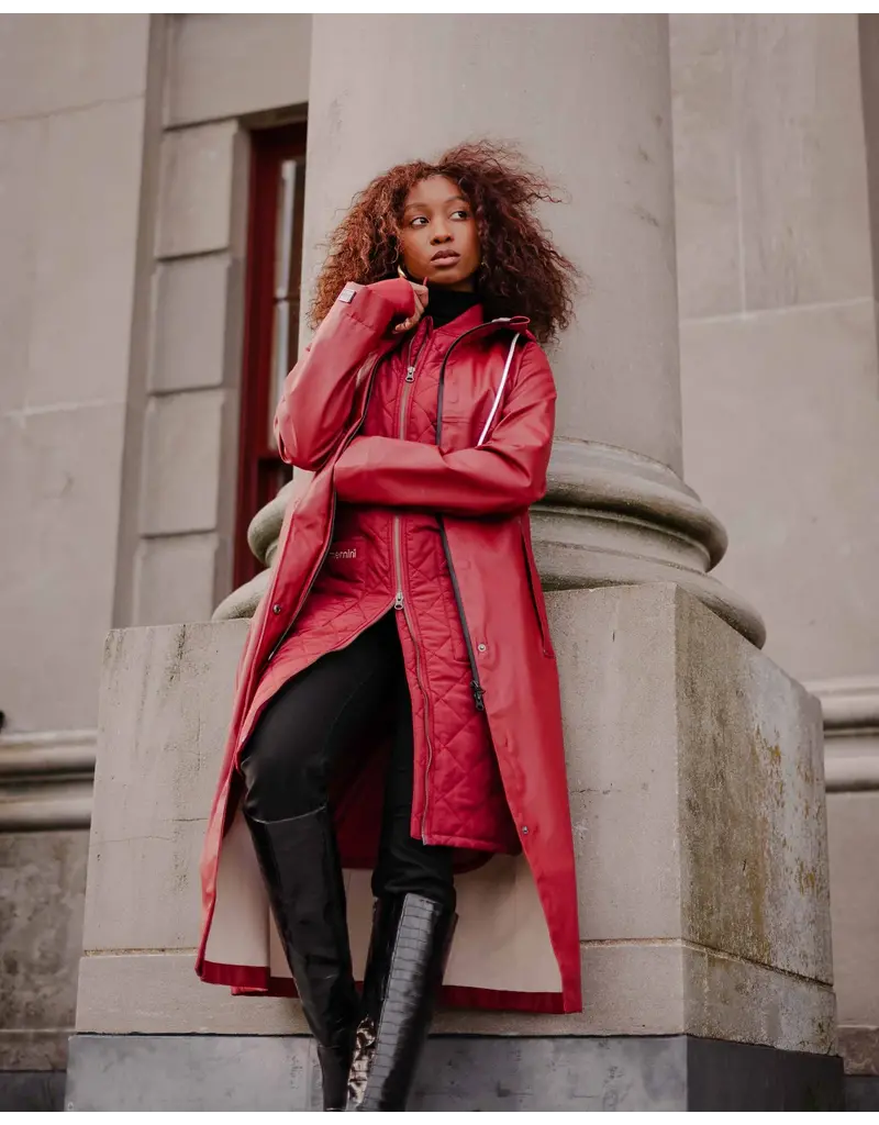 Mernini The Mernini Raincoat Merlot Red | Classic 48" Length