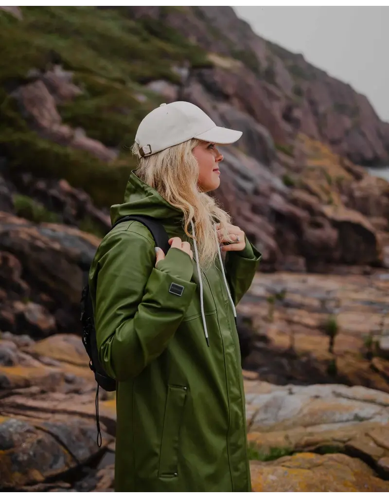 Mernini The Mernini Raincoat Chive Green | Petite 42" Length