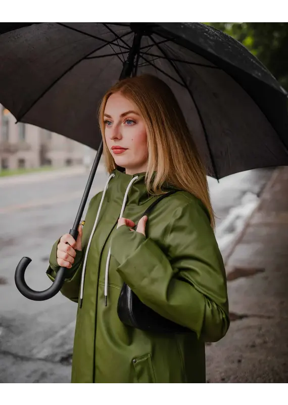 Mernini The Mernini Raincoat Chive Green | Petite 42" Length