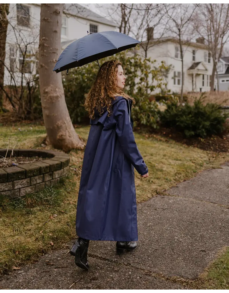 Mernini The Mernini Raincoat Midnight Blue | Petite 42" Length