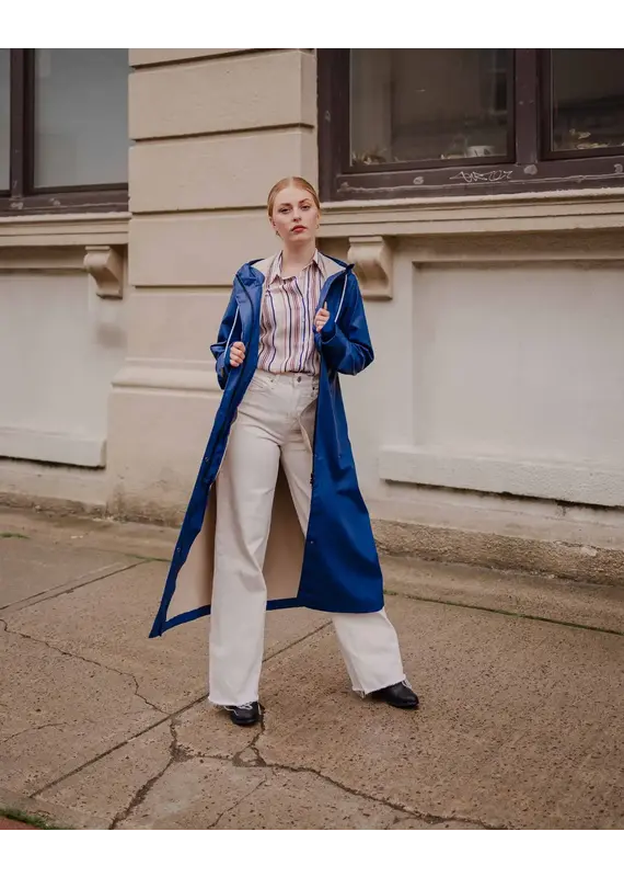 Mernini The Mernini Raincoat Peony Blue | Classic 48" Length