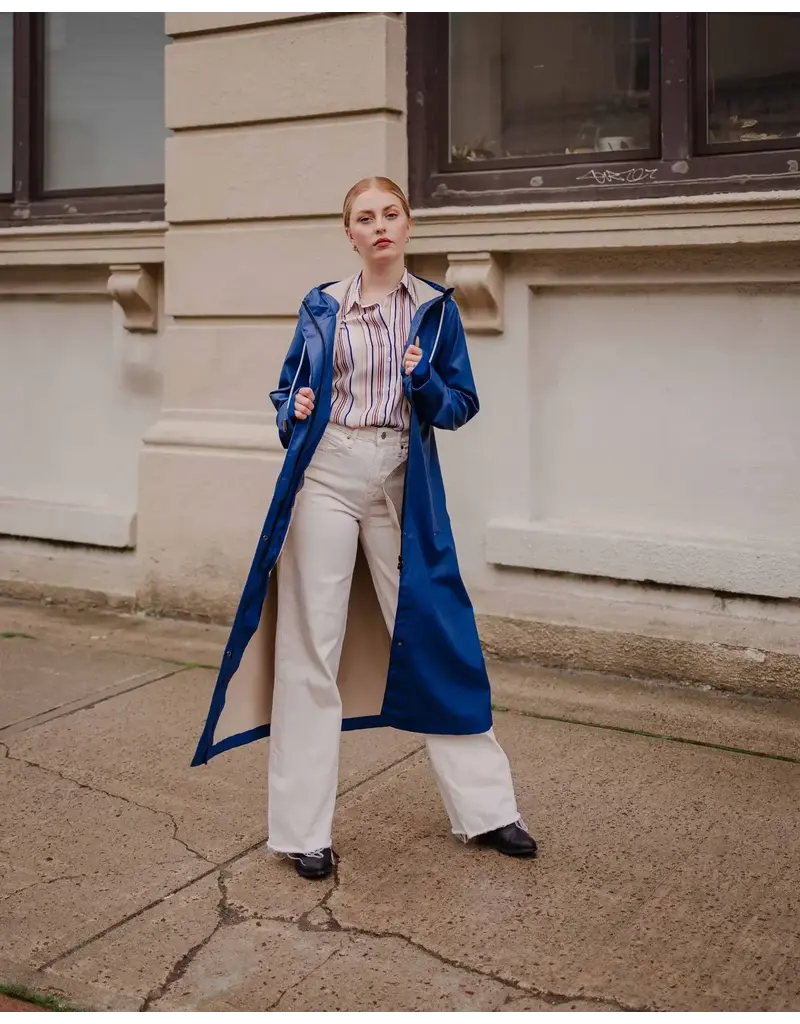 Mernini The Mernini Raincoat Peony Blue | Classic 48" Length