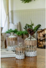 Glass Bottle with Woven Willow Casing | md