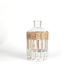 Glass Bottle with Woven Willow Casing | md