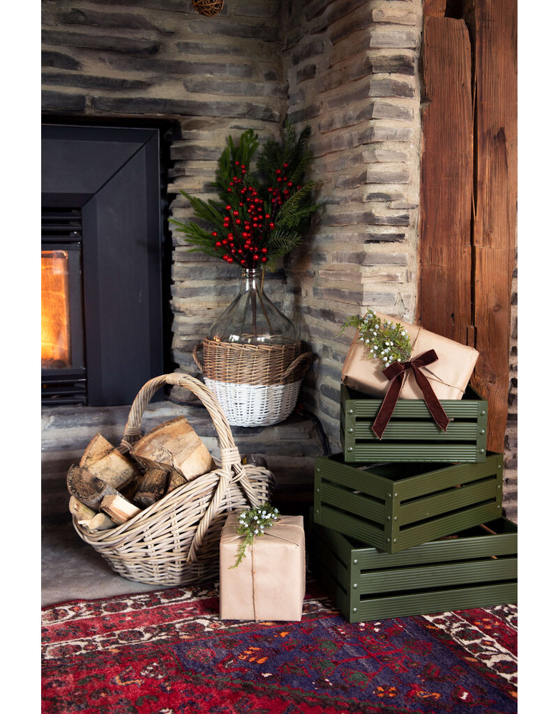 Green Metal Crates