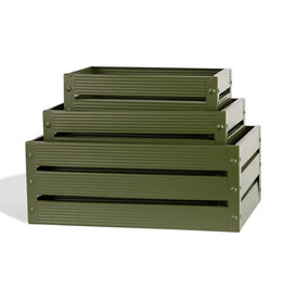 Green Metal Crates