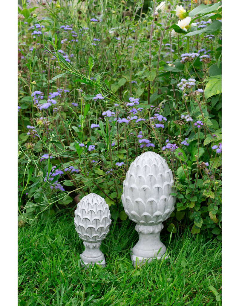 Cement Artichoke with Square Base