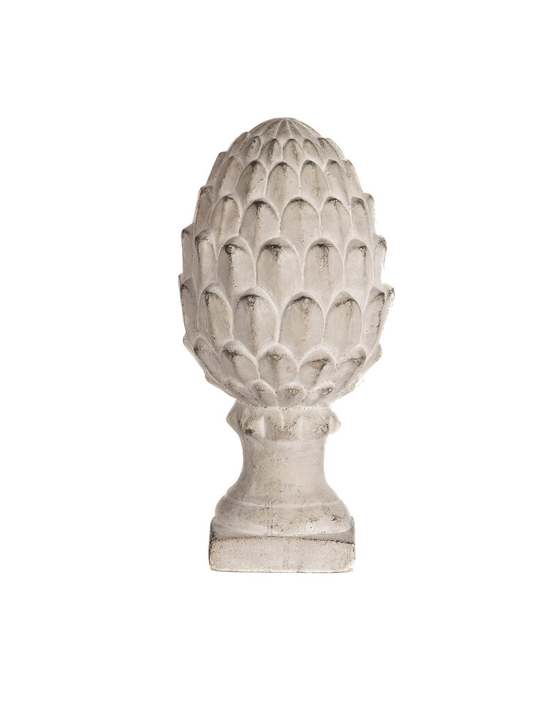 Cement Artichoke with Square Base