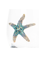 Abbott Collection Stemless Wine Glass with Jewelled Starfish