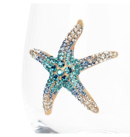 Abbott Collection Stemless Wine Glass with Jewelled Starfish