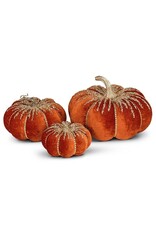 Abbott Collection Glitter Velvet Pumpkin | sm