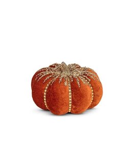 Abbott Collection Glitter Velvet Pumpkin | sm