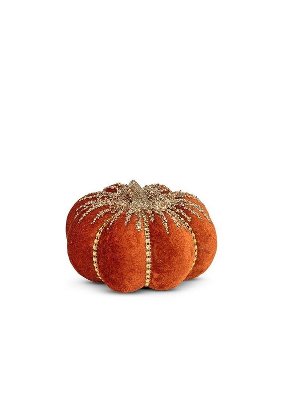 Abbott Collection Glitter Velvet Pumpkin | sm