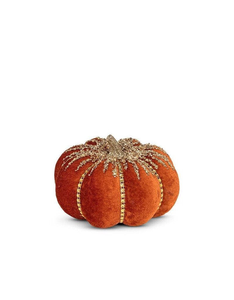Abbott Collection Glitter Velvet Pumpkin | sm