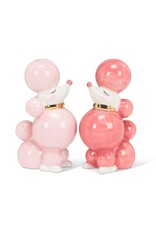 Abbott Collection Pink Poodle Salt & Pepper Set