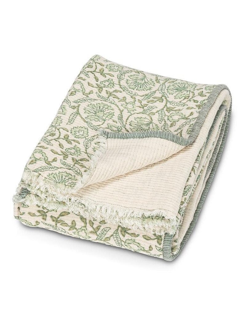 Abbott Collection Floral Cotton Throw