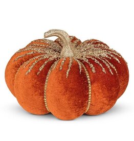 Abbott Collection Glitter Velvet Pumpkin | lg