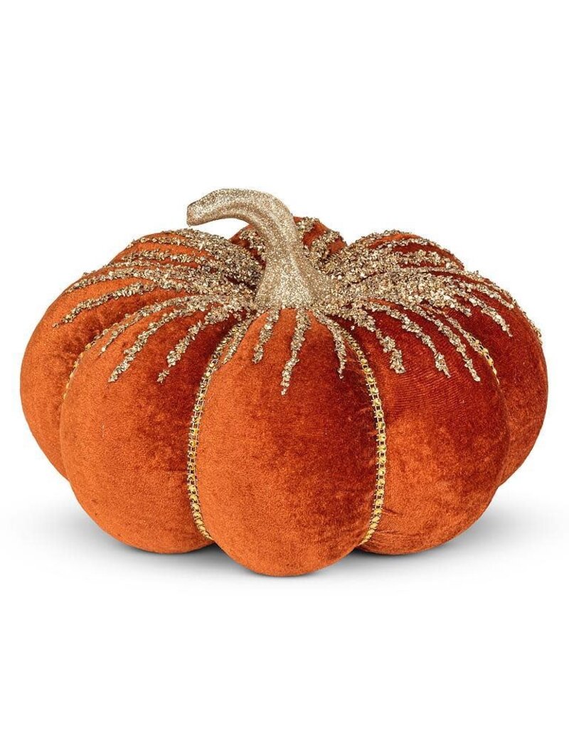 Abbott Collection Glitter Velvet Pumpkin | lg