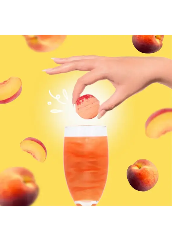 Cocktail Bomb Shop Peach Bellini Glitter Cocktail Bomb | Package of 4