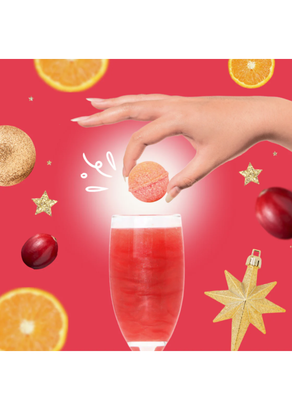 Cocktail Bomb Shop Cranberry Mimosa Glitter Cocktail Bomb | Package of 4