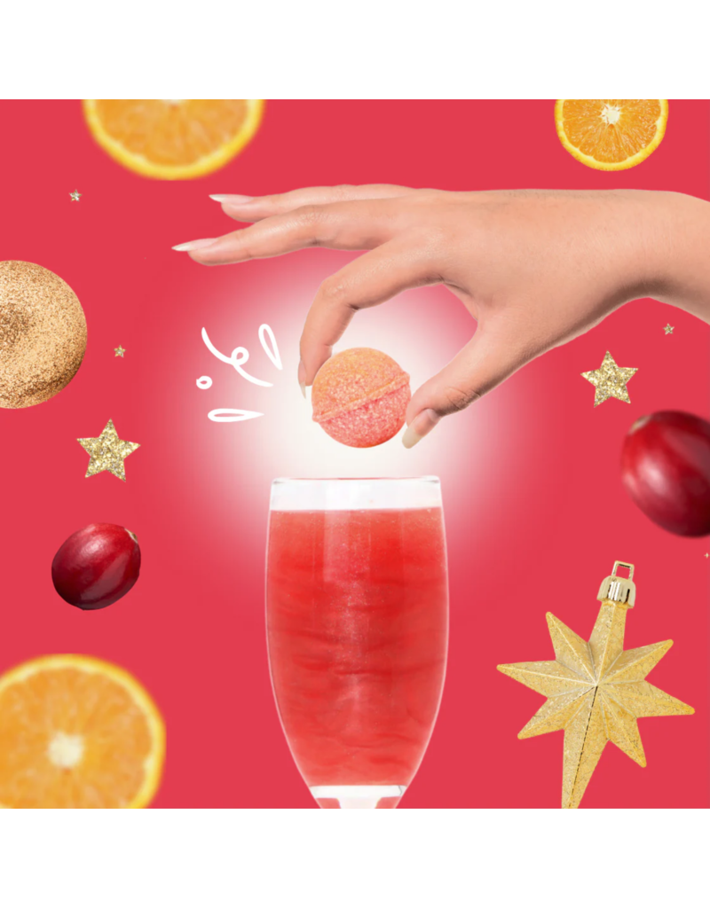 Cocktail Bomb Shop Cranberry Mimosa Glitter Cocktail Bomb | Package of 4