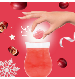 Cocktail Bomb Shop Frosted Cranberry Glitter Cocktail Bomb | Package of 4