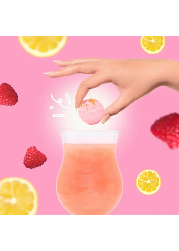 Cocktail Bomb Shop Raspberry Lemonade Glitter Cocktail Bomb | Package of 4