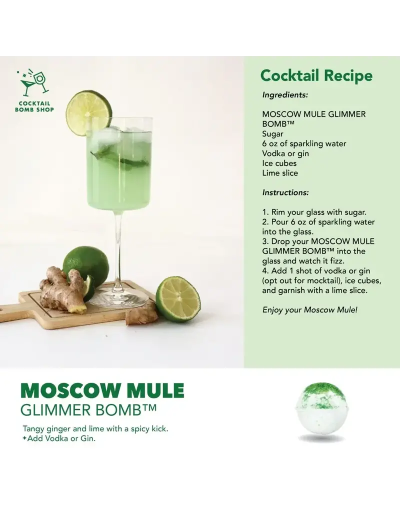 Cocktail Bomb Shop Moscow Mule  Glitter Cocktail Bomb | Package of 4