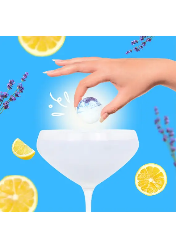 Cocktail Bomb Shop Lavender Lemonade  Glitter Cocktail Bomb | Package of 4