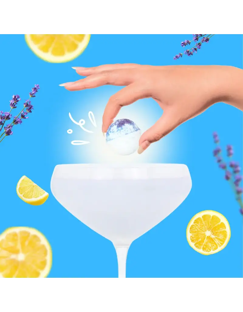 Cocktail Bomb Shop Lavender Lemonade  Glitter Cocktail Bomb | Package of 4