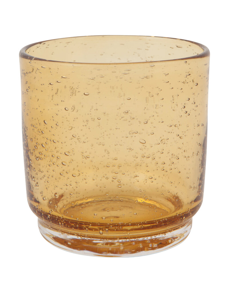 Danica Amber Handblown Bubbled Glass | 12oz Tumbler