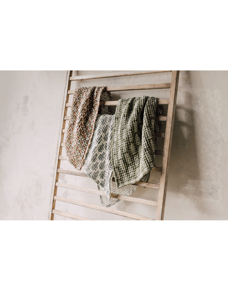 Danica Fern Block Print Waffle Dishtowel