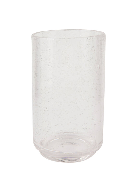 Danica Clear Handblown Bubbled Glass | 17oz Tall Tumbler