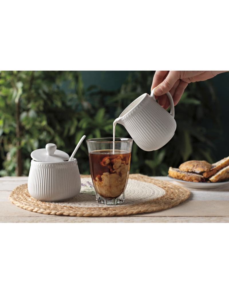 Danica Speckled White Stoneware Cream Pitcher