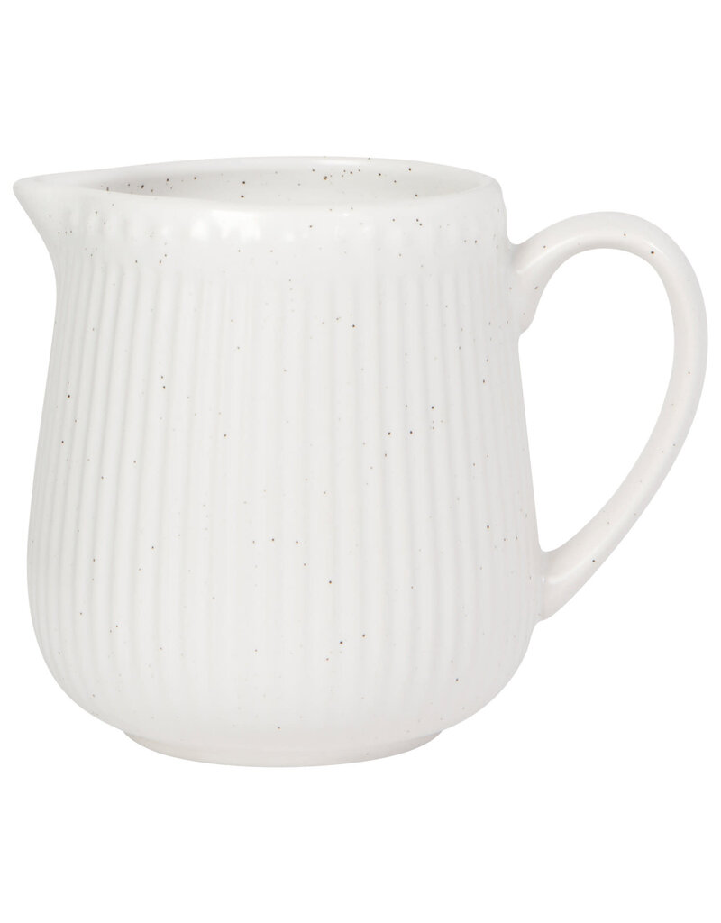 Danica Speckled White Stoneware Cream Pitcher