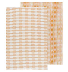 Danica Ochre Abode Cotton Dishtowel Set of 2