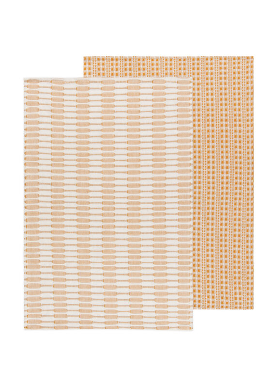 Danica Ochre Abode Cotton Dishtowel Set of 2