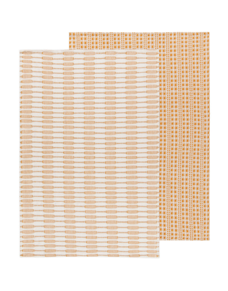 Danica Ochre Abode Cotton Dishtowel Set of 2