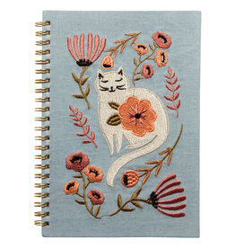 Danica Catbloom Embroidered Notebook
