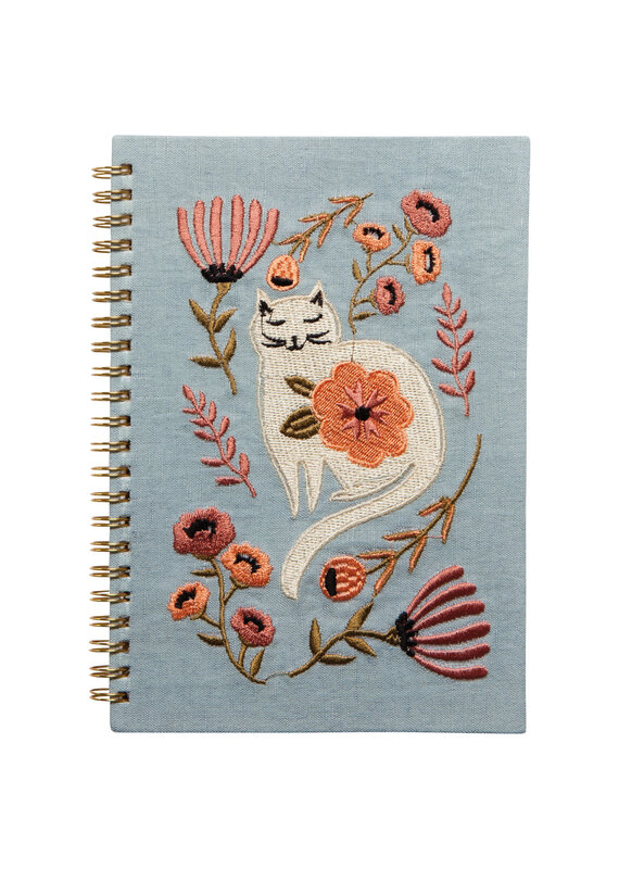 Danica Catbloom Embroidered Notebook
