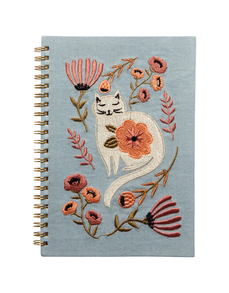 Danica Catbloom Embroidered Notebook