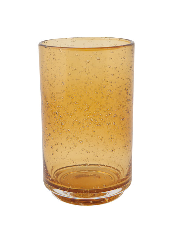 Danica Amber Handblown Bubbled Glass | 17oz Tumbler