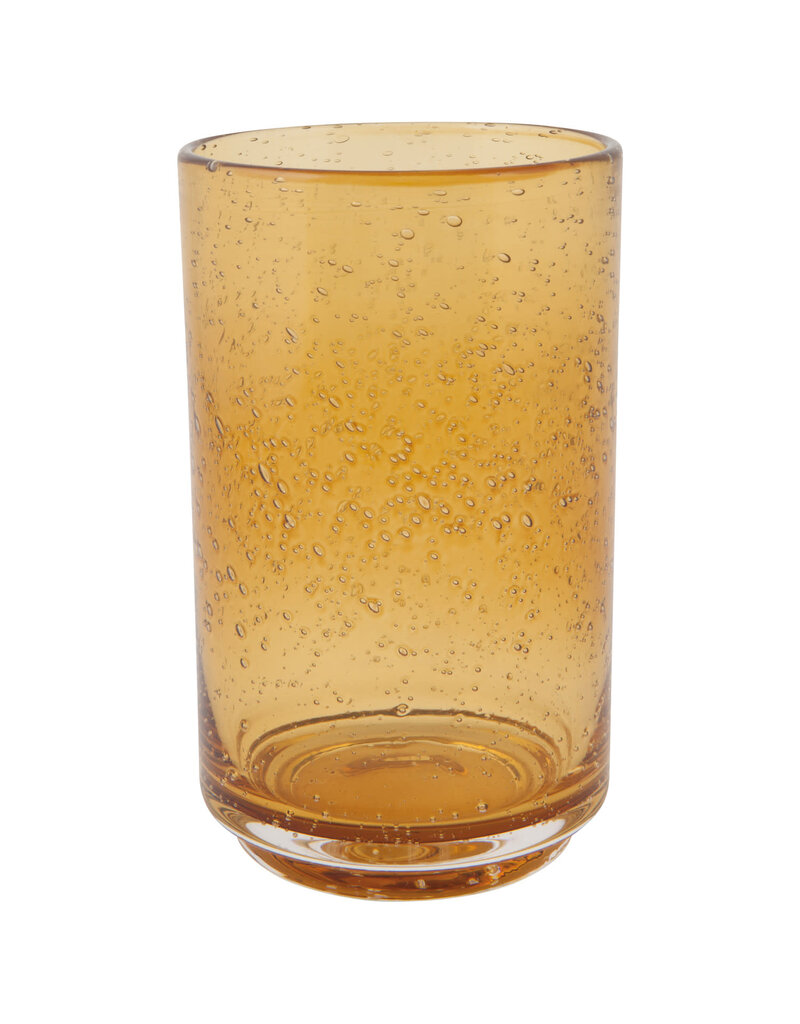 Danica Amber Handblown Bubbled Glass | 17oz Tumbler